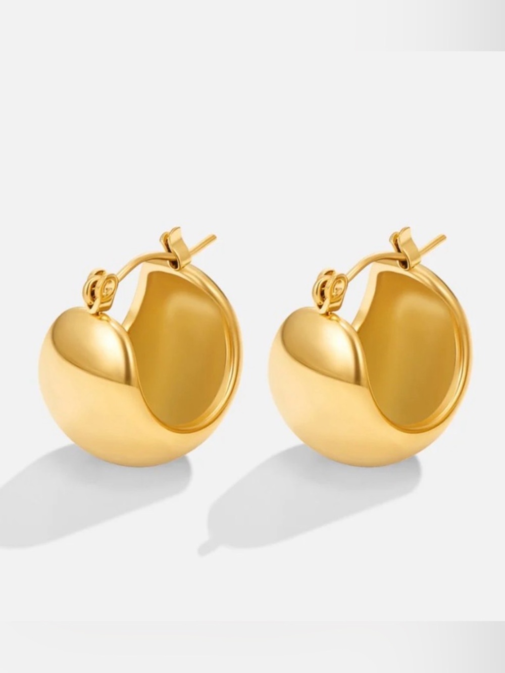 Tara Gold Chunky Hoop Earrings